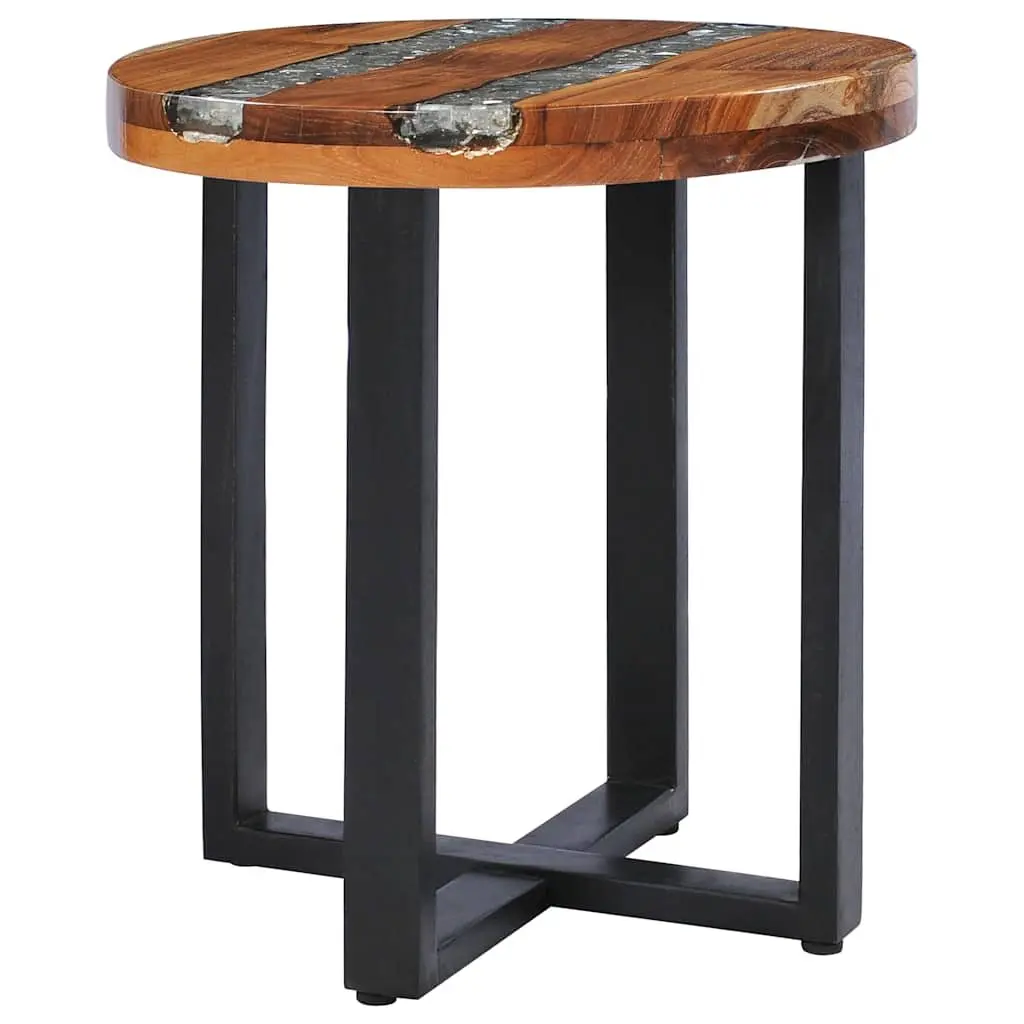 Round Solid Teak and Mango Wood Coffee Table