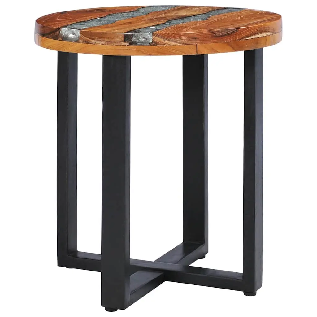 Round Solid Teak and Mango Wood Coffee Table