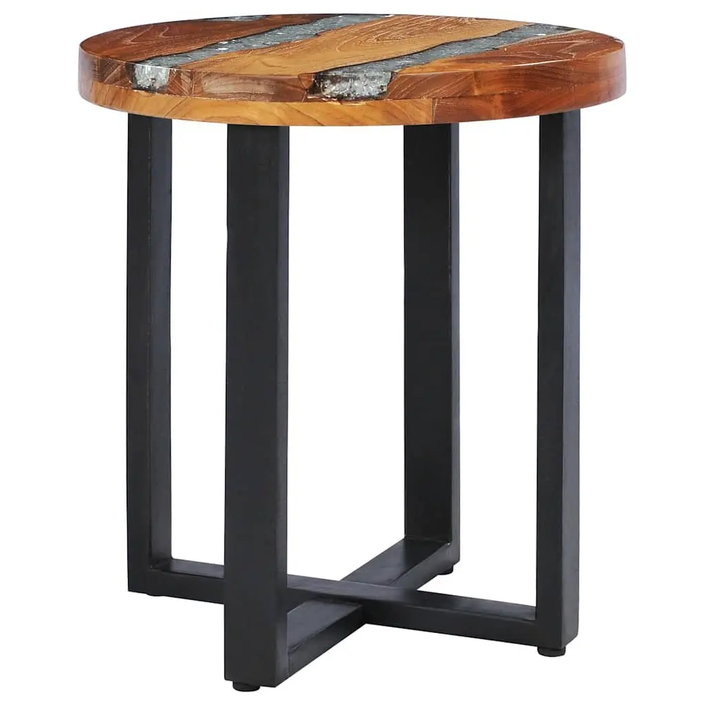 Round Solid Teak and Mango Wood Coffee Table