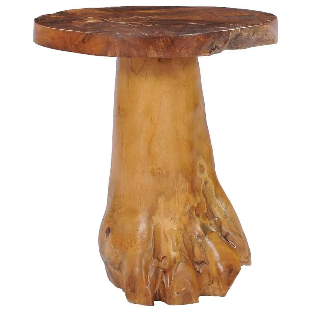 Round Solid Teak Wood Coffee Table 40x40 cm