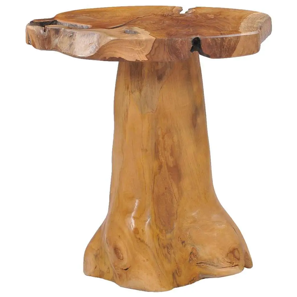 Round Solid Teak Wood Coffee Table 40x40 cm