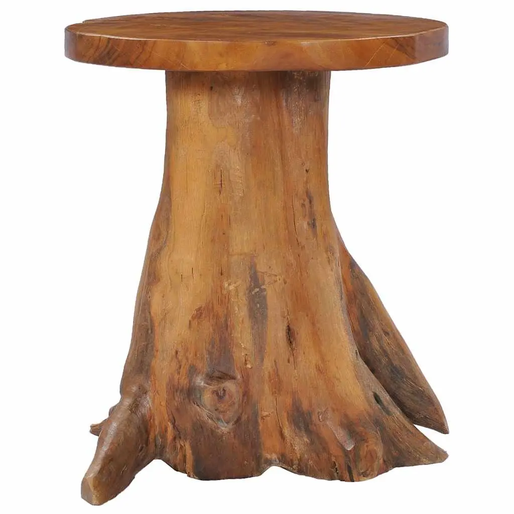 Round Solid Teak Wood Coffee Table 40x40 cm