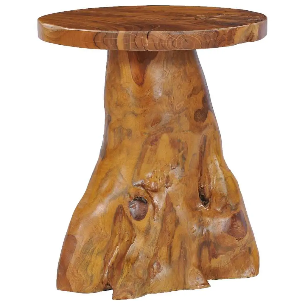 Round Solid Teak Wood Coffee Table 40x40 cm