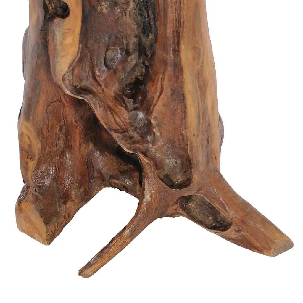 Round Solid Teak Wood Coffee Table 40x40 cm