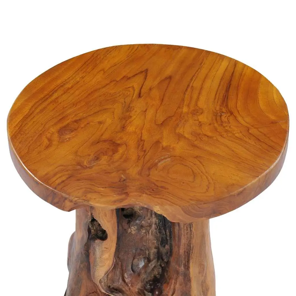 Round Solid Teak Wood Coffee Table 40x40 cm