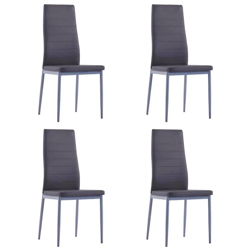 Grey Dining Table Set with Glass Top