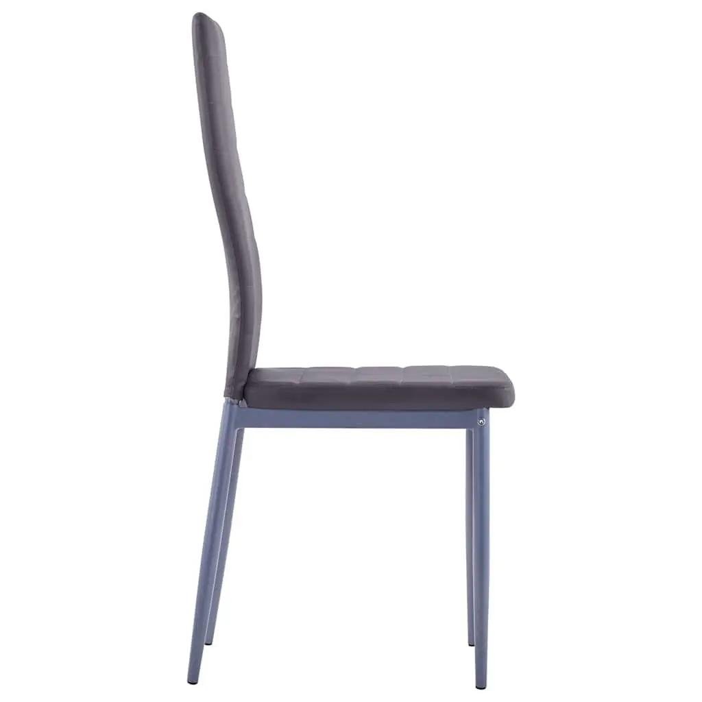 Grey Dining Table Set with Glass Top