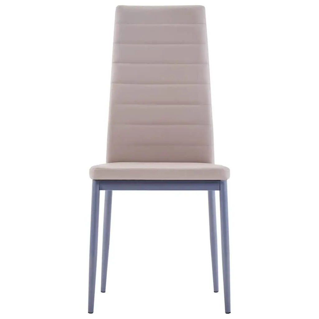 5-Piece Dining Table Set with Beige Chairs