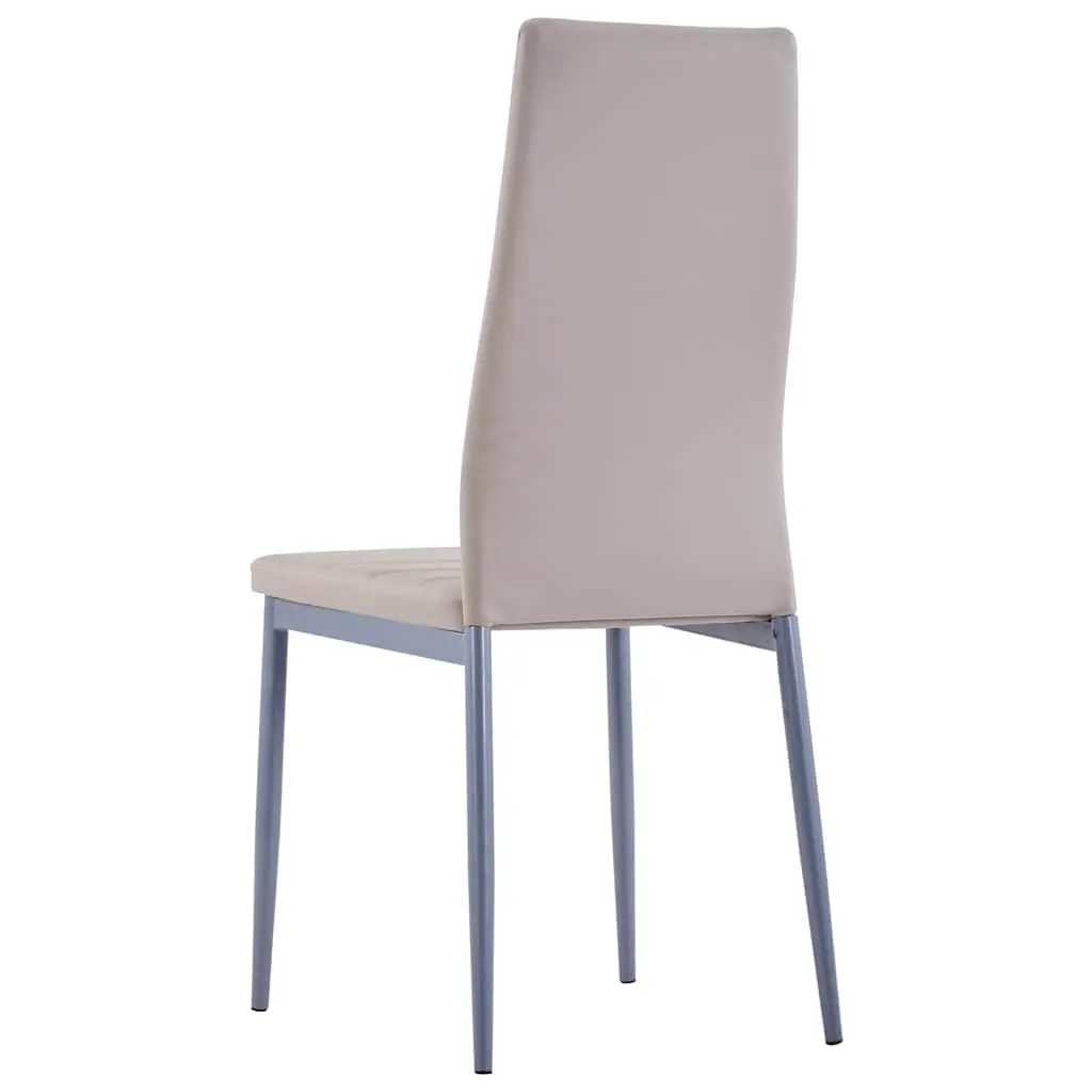 5-Piece Dining Table Set with Beige Chairs