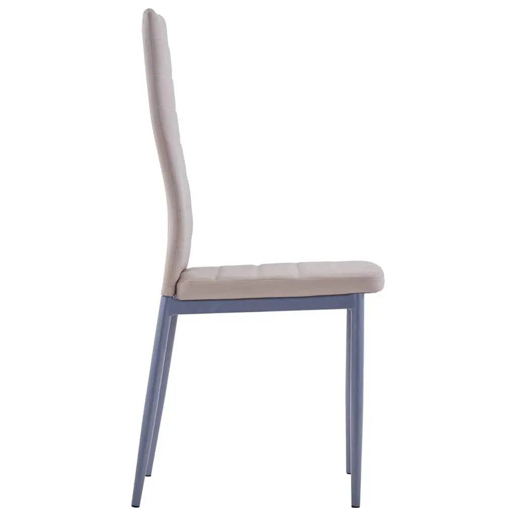 5-Piece Dining Table Set with Beige Chairs