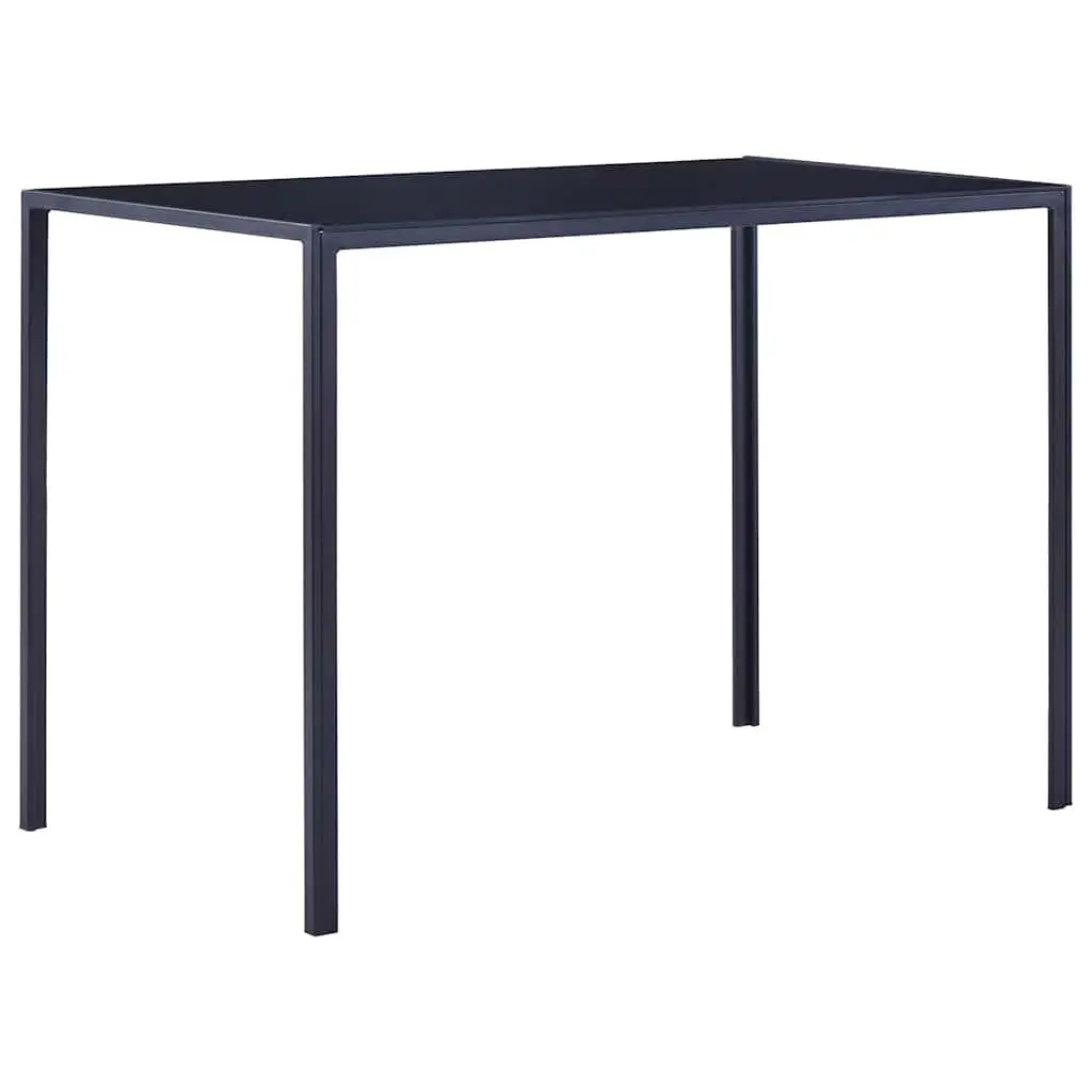 5-Piece Dining Set with Blue Glass Top