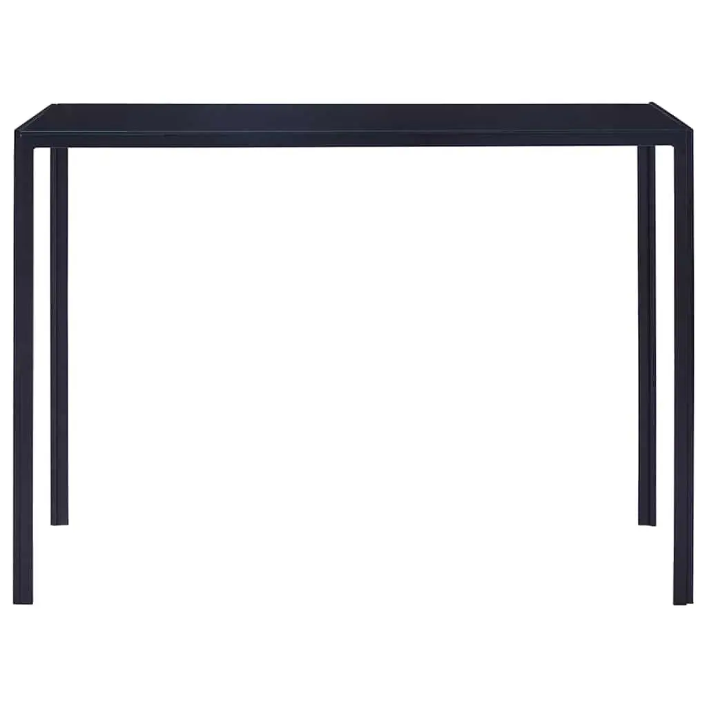 5-Piece Dining Set with Blue Glass Top