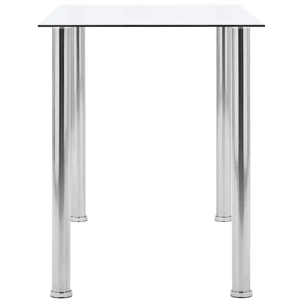 Dining Table Tempered Glass Top Kitchen Room Furniture Modern Design Easy Clean