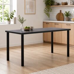 Stylish Black Dining Table for Modern Spaces 160x80x75cm