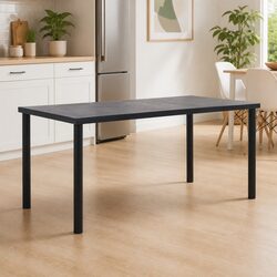 Modern Black Concrete Dining Table for Kitchen or Dining Room