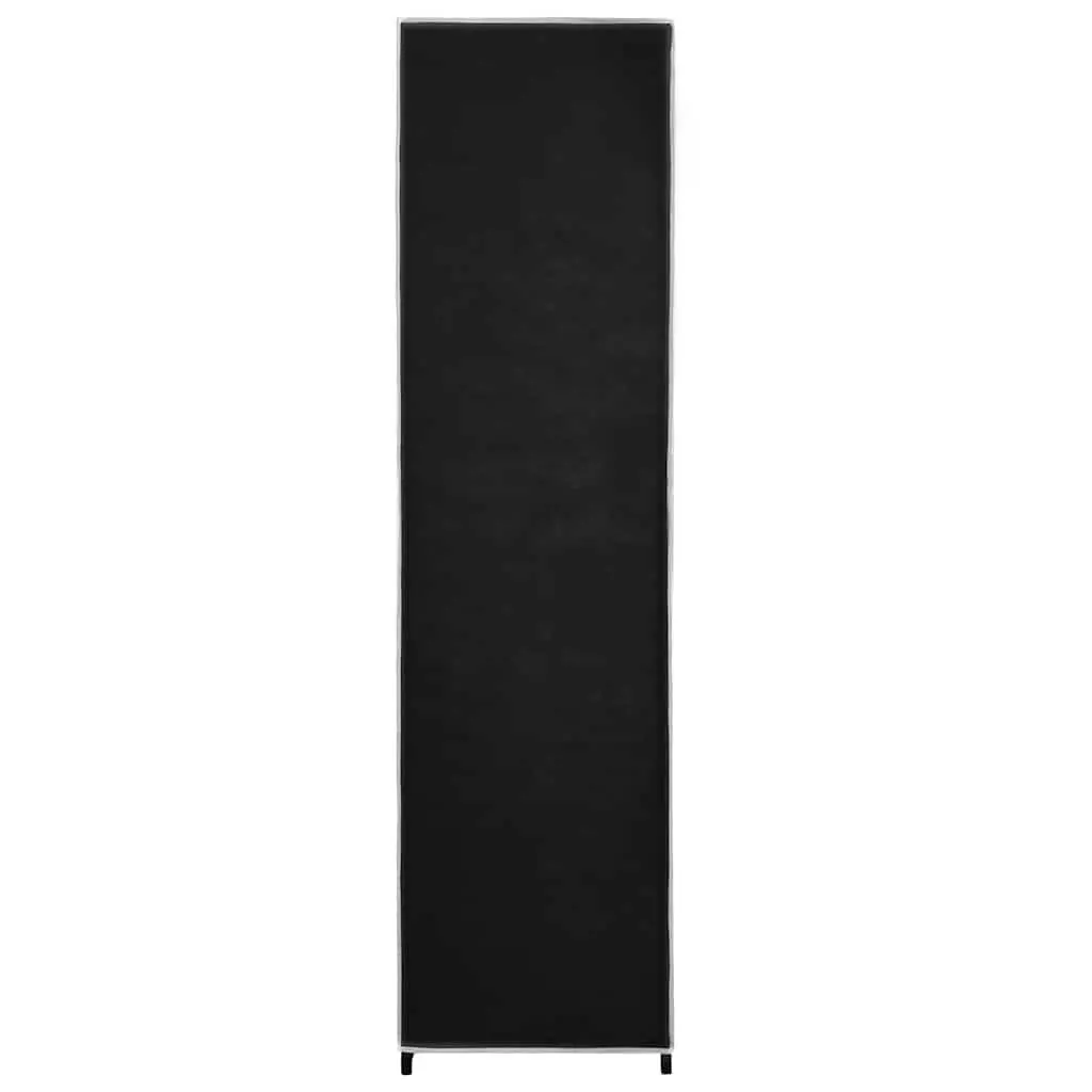 Wardrobe Storage Cabinet Black 175x45x170cm Iron Frame Fabric Cover