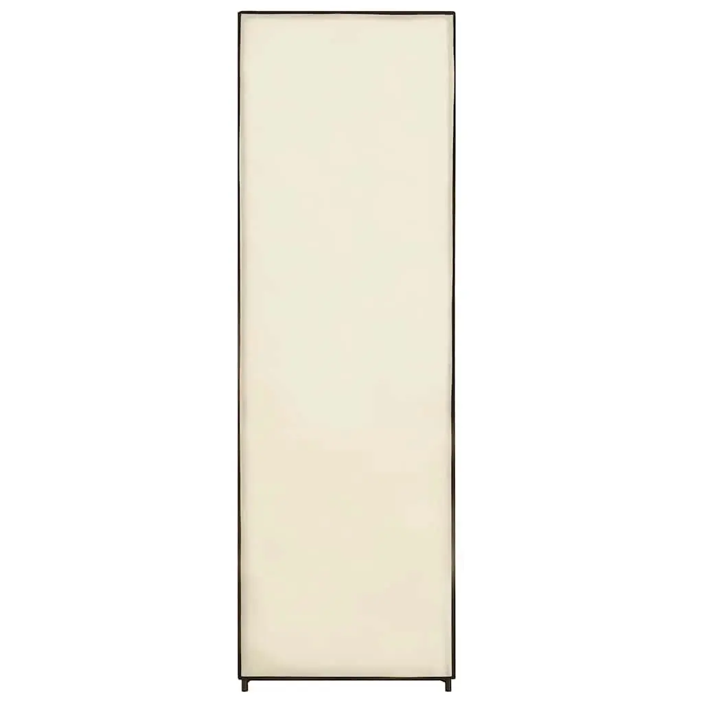 Fabric Wardrobe Cream Portable Closet Storage Cabinet Collapsible 87 x 49 x 159 cm Non-woven Fabric