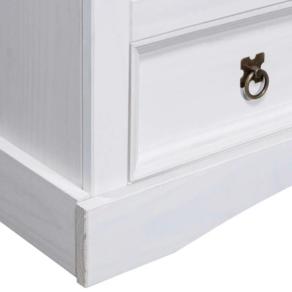 TV Cabinet White 91x43x56cm Wooden Storage Unit