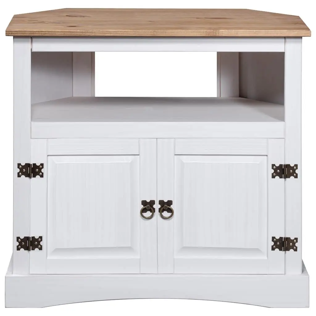 Console Table Mexican Pine White Side Cabinet End Table 80x43x78cm