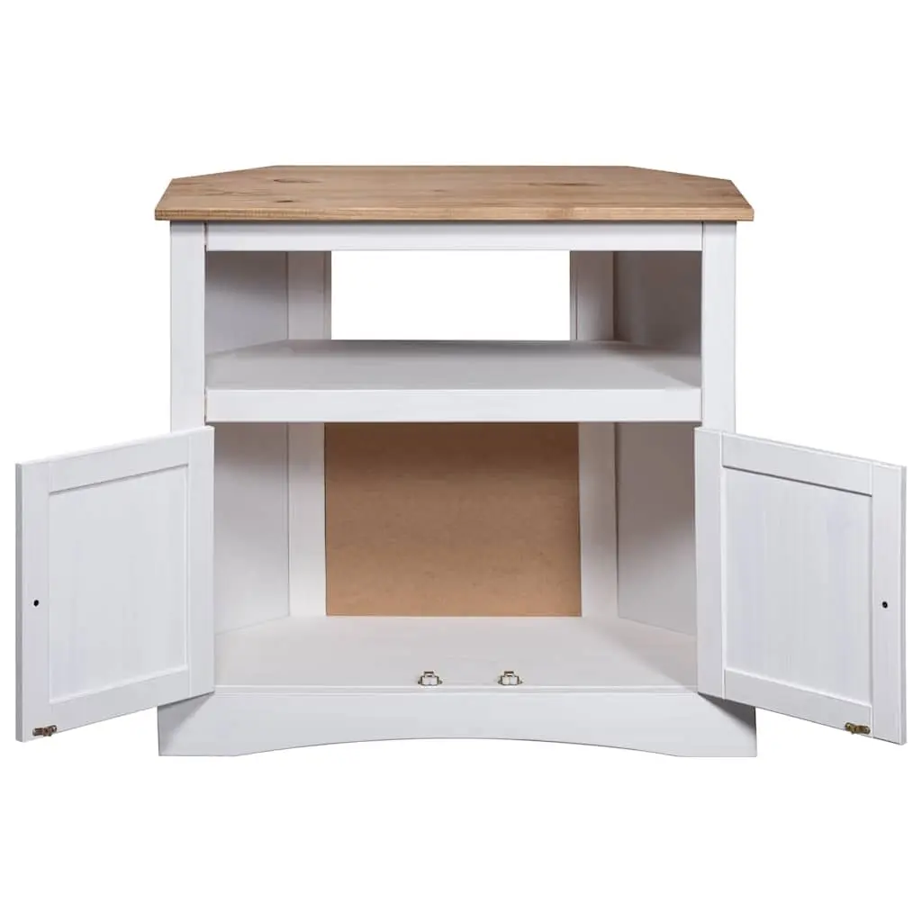 Console Table Mexican Pine White Side Cabinet End Table 80x43x78cm