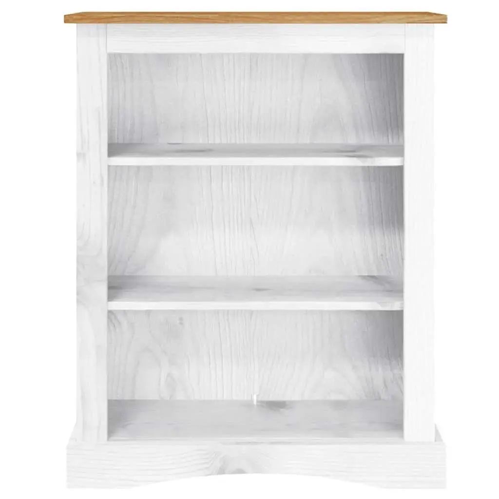 3-Tier Wooden Bookcase in White for Home Storage