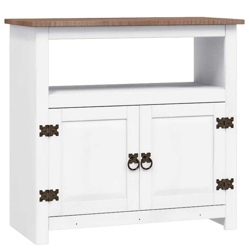 Mexican Style White TV Cabinet for Living Room