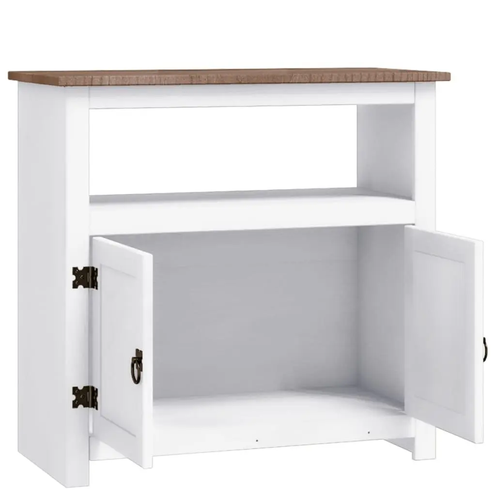 Mexican Style White TV Cabinet for Living Room