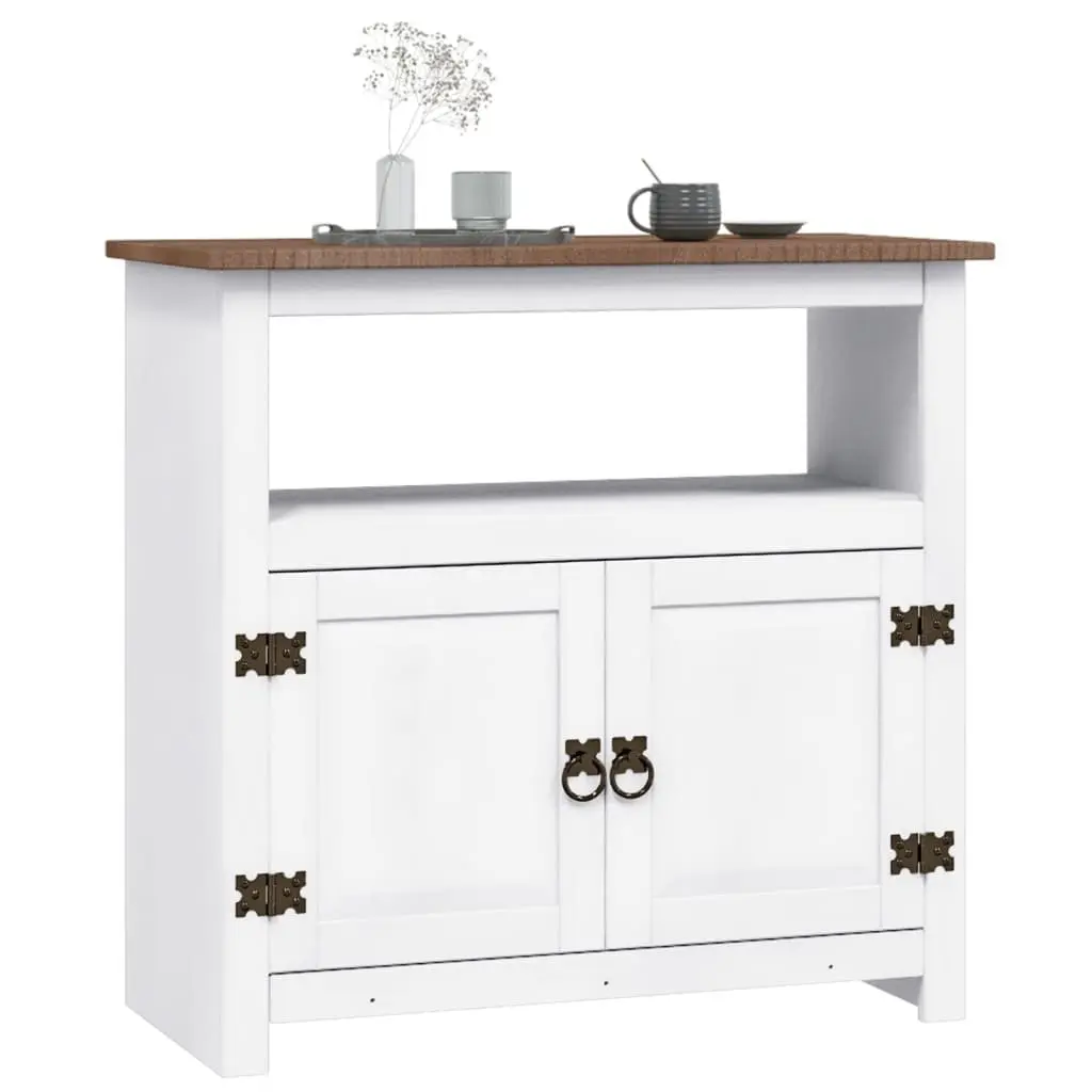 Mexican Style White TV Cabinet for Living Room