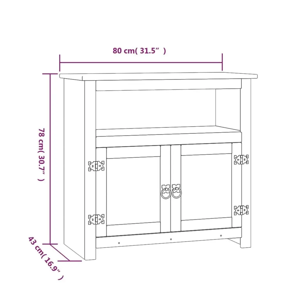 Mexican Style White TV Cabinet for Living Room