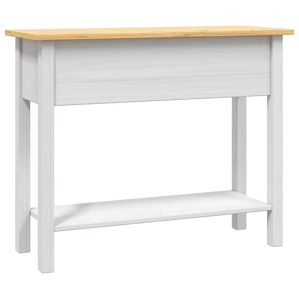 White Mexican Corona Console Table with 2 Drawers