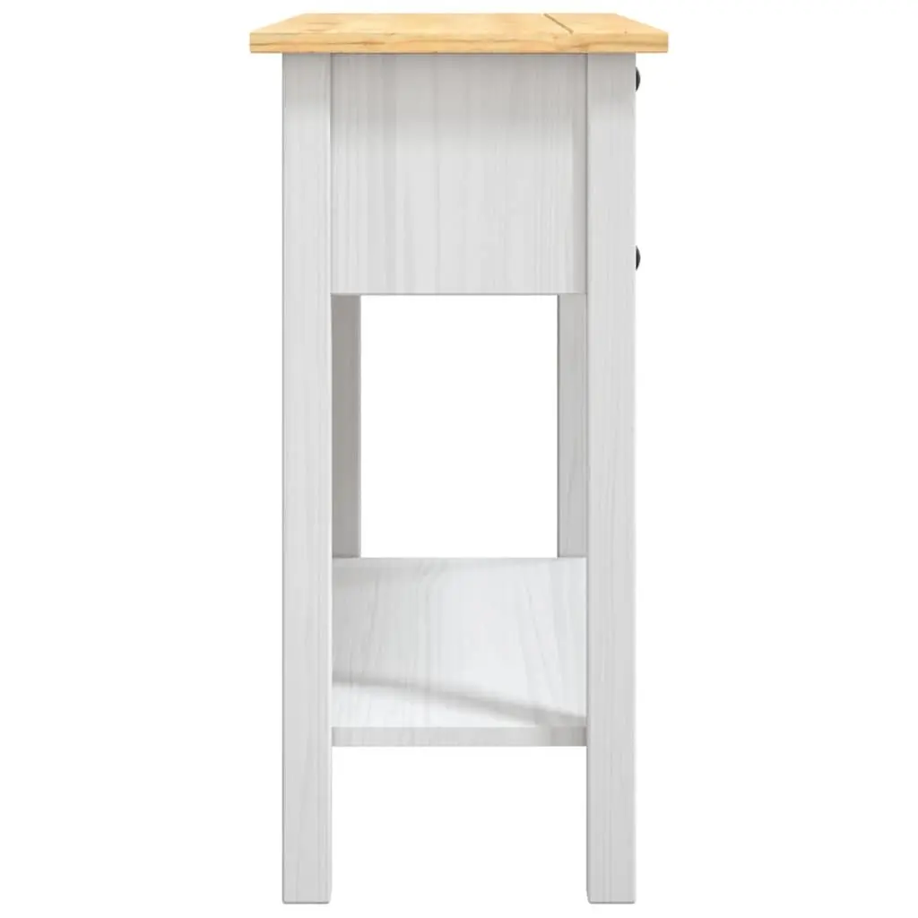 White Mexican Corona Console Table with 2 Drawers