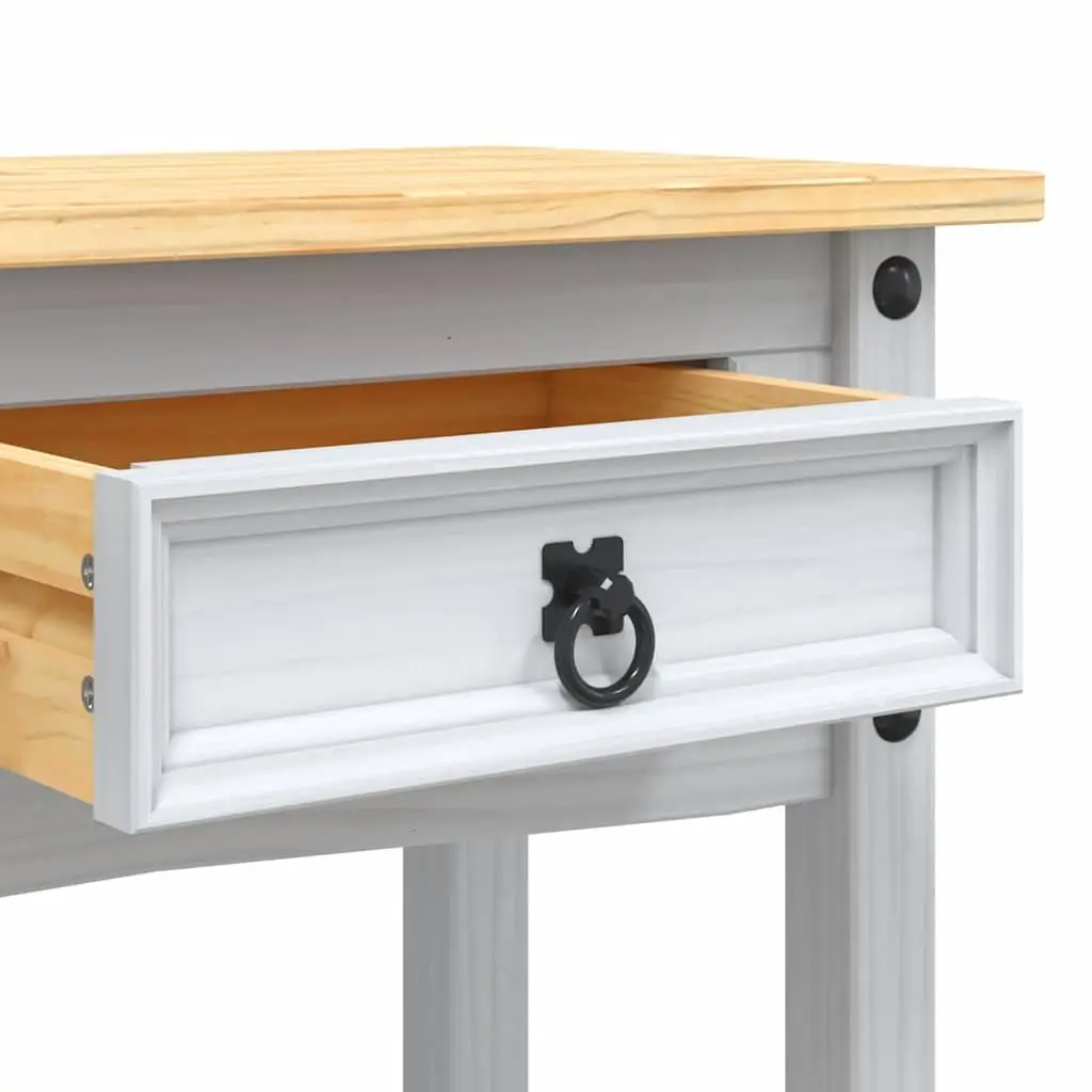 White Mexican Corona Console Table with 2 Drawers