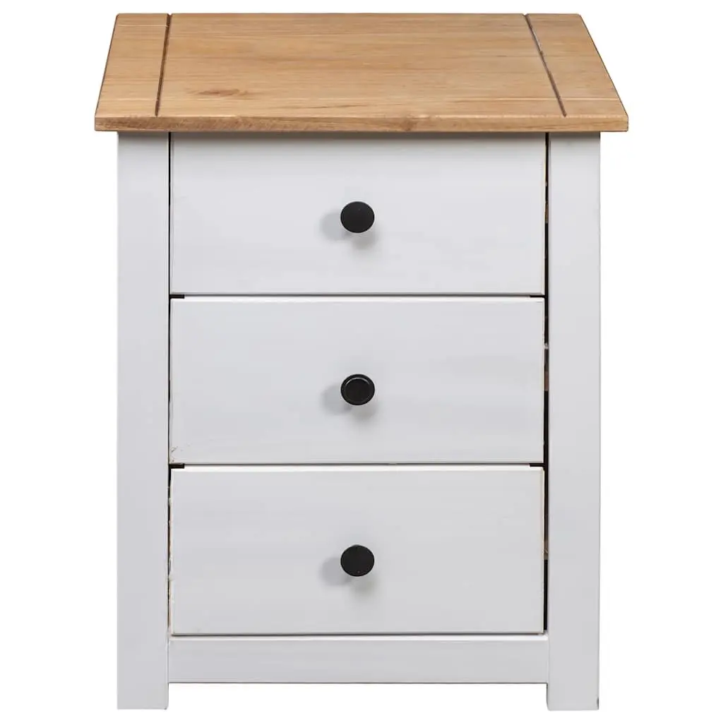 Bedside Cabinet White 46x40x57cm Wooden Nightstand 3 Drawer Storage Chest