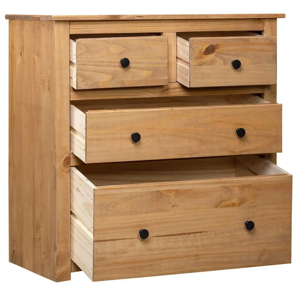 Sideboard 80x40x83 cm 4 Drawer Brown Wooden Cabinet Storage Furniture