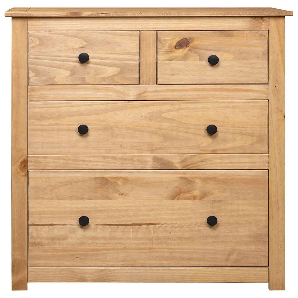 Sideboard 80x40x83 cm 4 Drawer Brown Wooden Cabinet Storage Furniture