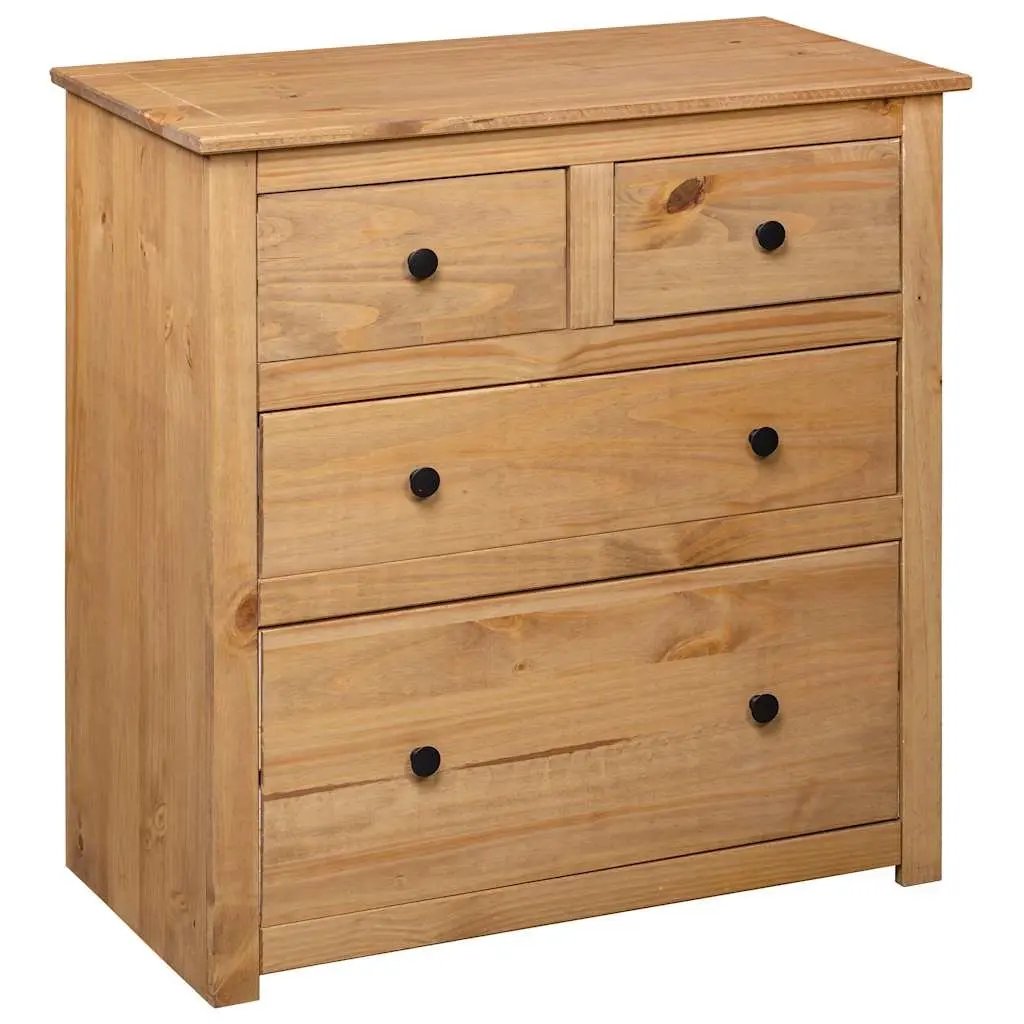 Sideboard 80x40x83 cm 4 Drawer Brown Wooden Cabinet Storage Furniture