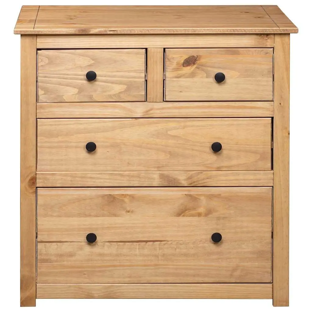 Sideboard 80x40x83 cm 4 Drawer Brown Wooden Cabinet Storage Furniture