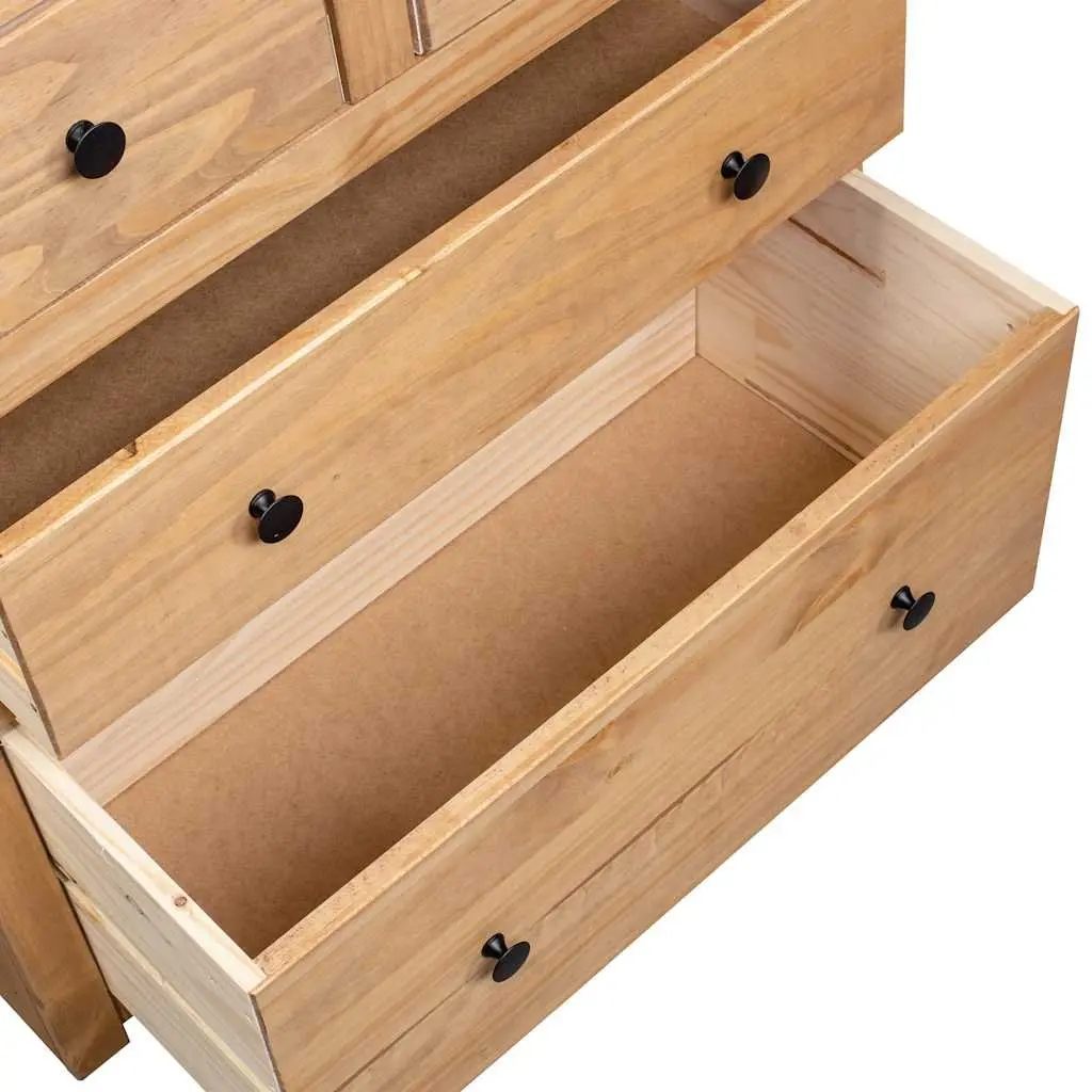 Sideboard 80x40x83 cm 4 Drawer Brown Wooden Cabinet Storage Furniture