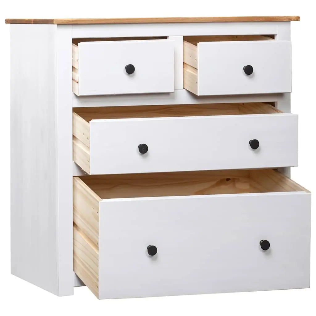 Rustic White Pine Sideboard with 4 Drawers