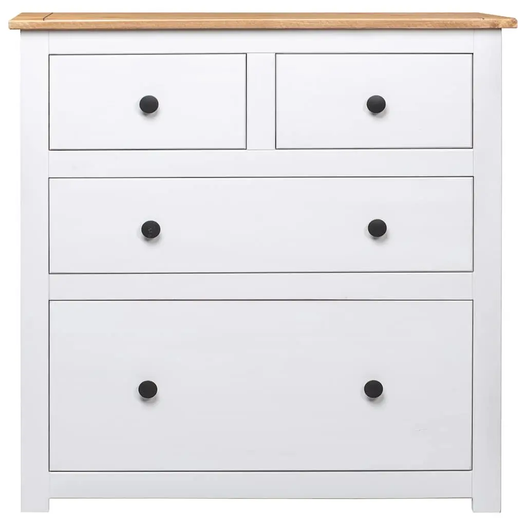 Rustic White Pine Sideboard with 4 Drawers