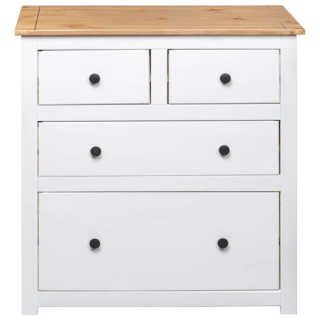 Rustic White Pine Sideboard with 4 Drawers