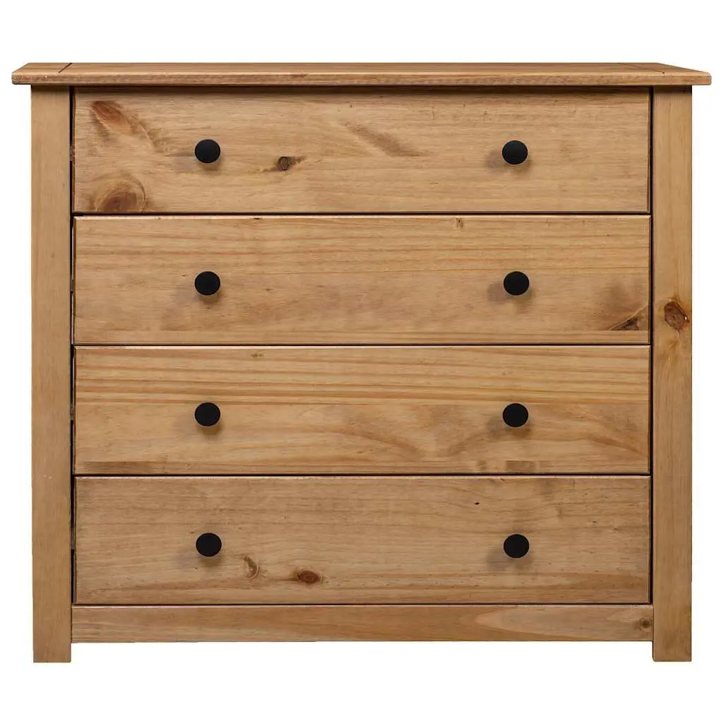 Side Cabinet 80x40x73 cm Storage Sideboard 4 Drawer Buffet Table Brown