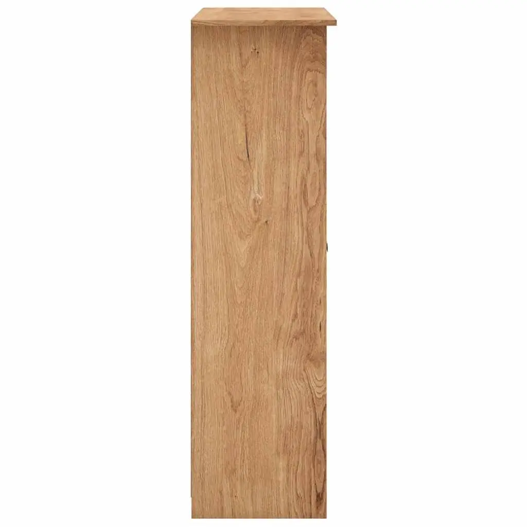 3-Door Wardrobe Brown 118x50x171.5 cm Solid Pinewood Storage Cabinet Cupboard Bedroom Furniture