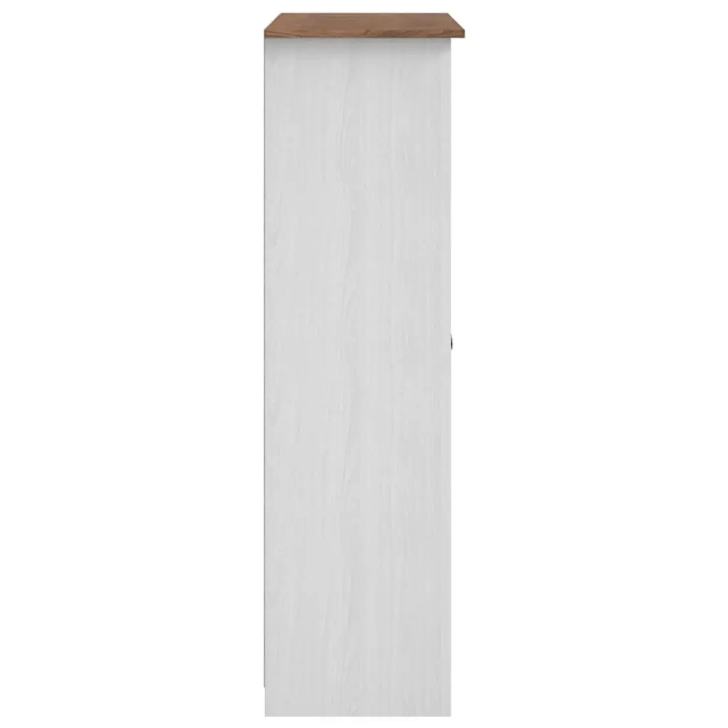 3-Door Wardrobe White Storage Cabinet Bedroom Furniture Pinewood 118x50x171.5cm