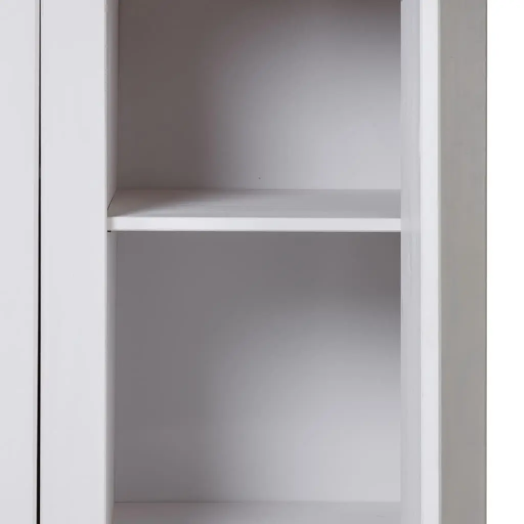 3-Door Wardrobe White Storage Cabinet Bedroom Furniture Pinewood 118x50x171.5cm
