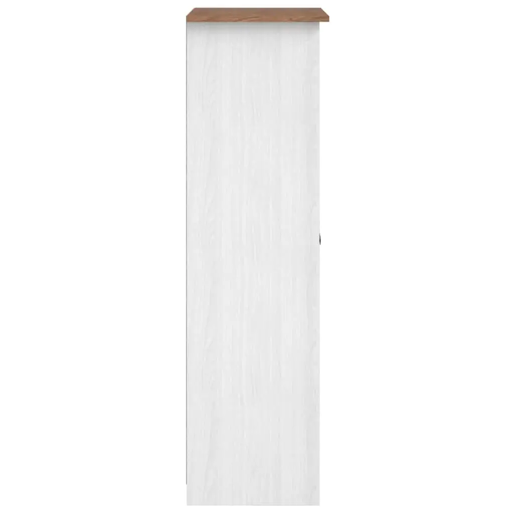 White Wardrobe Solid Pine Storage Cabinet Bedroom Cupboard 80W x 50D x 171.5H cm