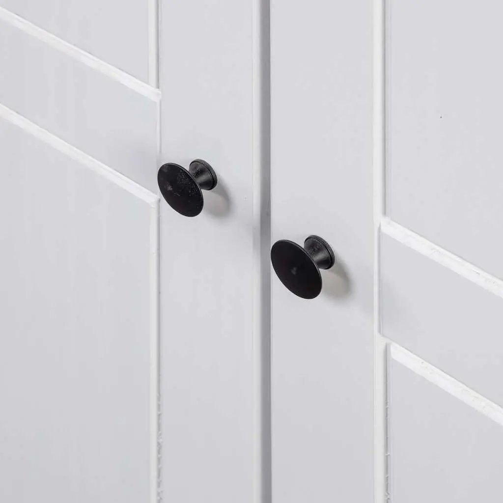 White Wardrobe Solid Pine Storage Cabinet Bedroom Cupboard 80W x 50D x 171.5H cm