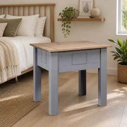 Rustic Grey Bedside Table Nightstand for Cozy Spaces