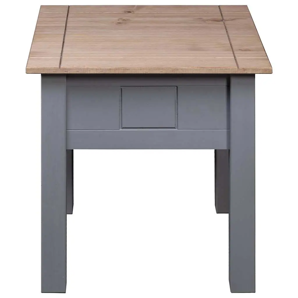 Bedside Table Rustic Grey 50.5x50.5x52.5 cm Solid Pinewood Furniture