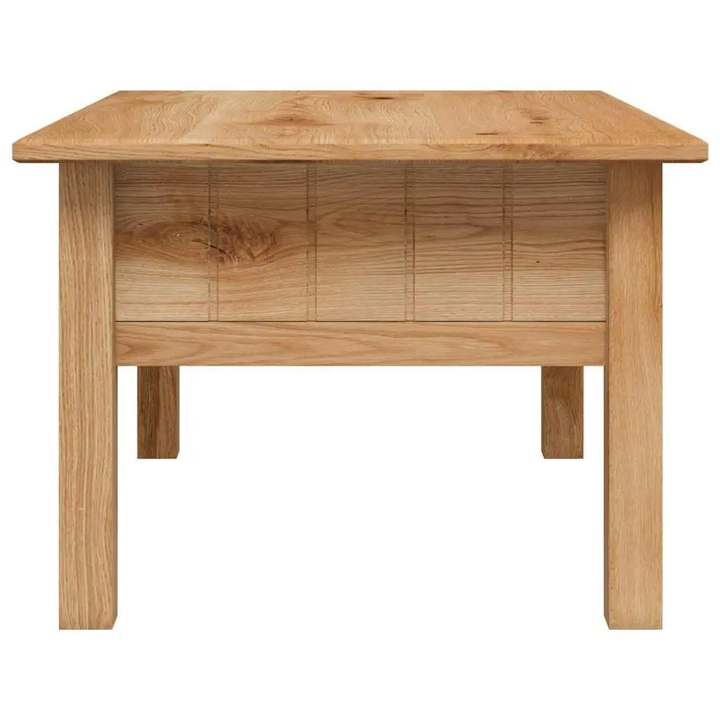 Solid Pine Wood Coffee Table with Drawer in Brown